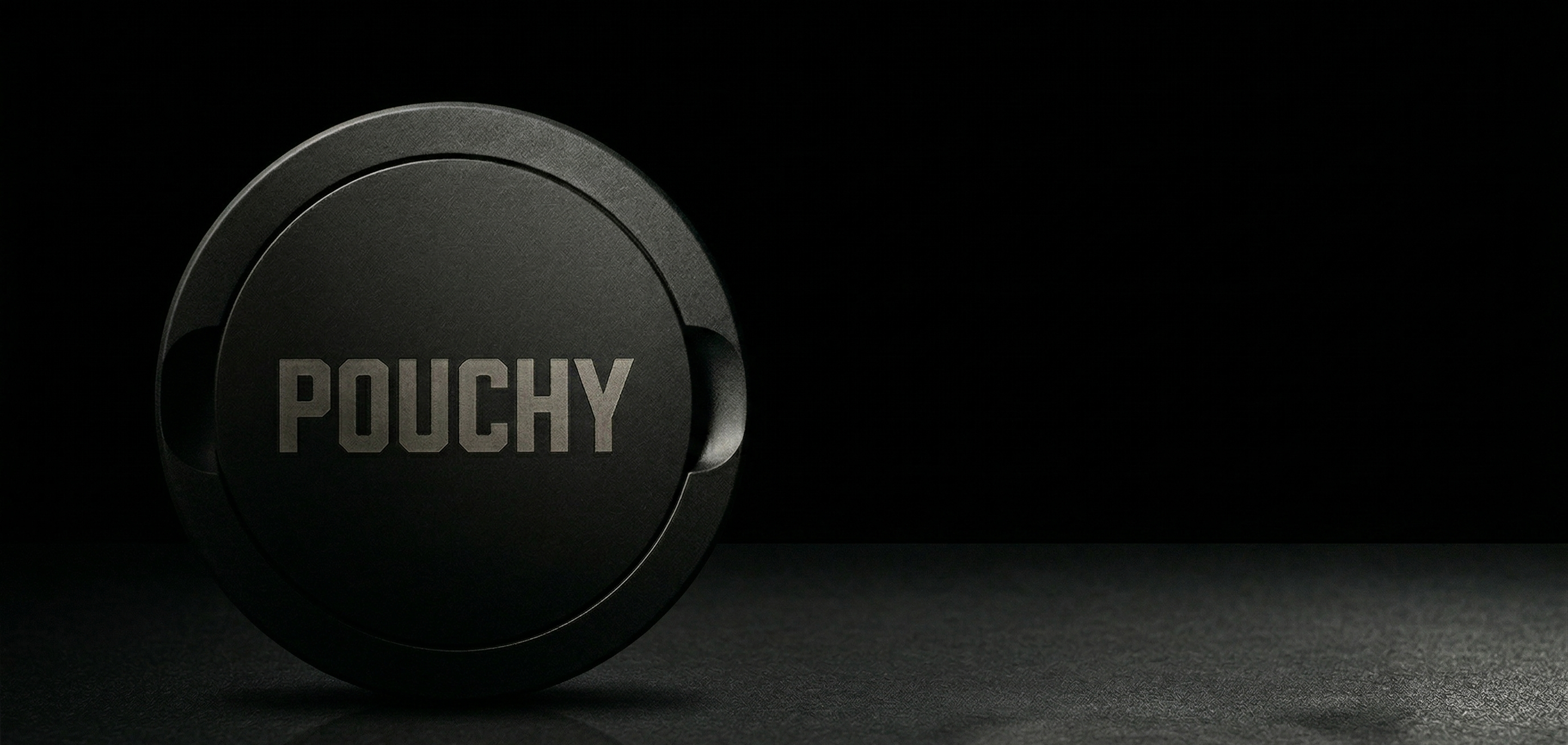Pouchy engraved snus pot — open lid